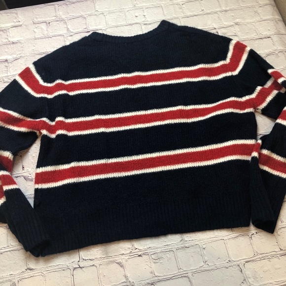 Divided striped soft fuzzy knit sweater size Small - Picture 7 of 8